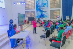 Participant-making-a-group-presenation-at-the-AGILE-Games-2025-AI-Hackthon-on-May-29-2025-in-Abuja-scaled